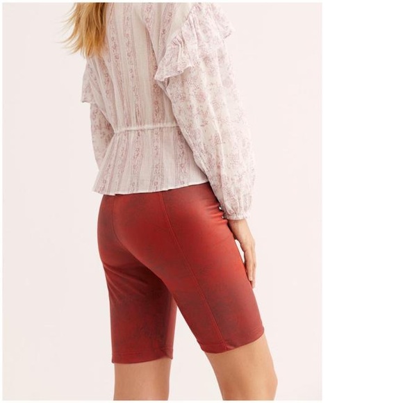 Free people Heat Wave Suede High Rise Bike Shorts - Picture 3 of 7